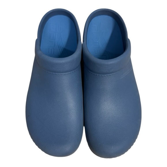 Dansko Kane Clogs Women’s Size 7.5-8 Blue Rubber Slip On Mule Waterproof Shoe - Picture 3 of 7